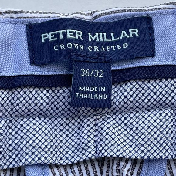 Peter Millar Crown Crafted Matlock Seersucker Performance Pants Golf  36x32 - Picture 10 of 12